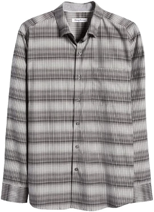 Silk Long Sleeve Striped Casual Button-Down Shirts for Men
