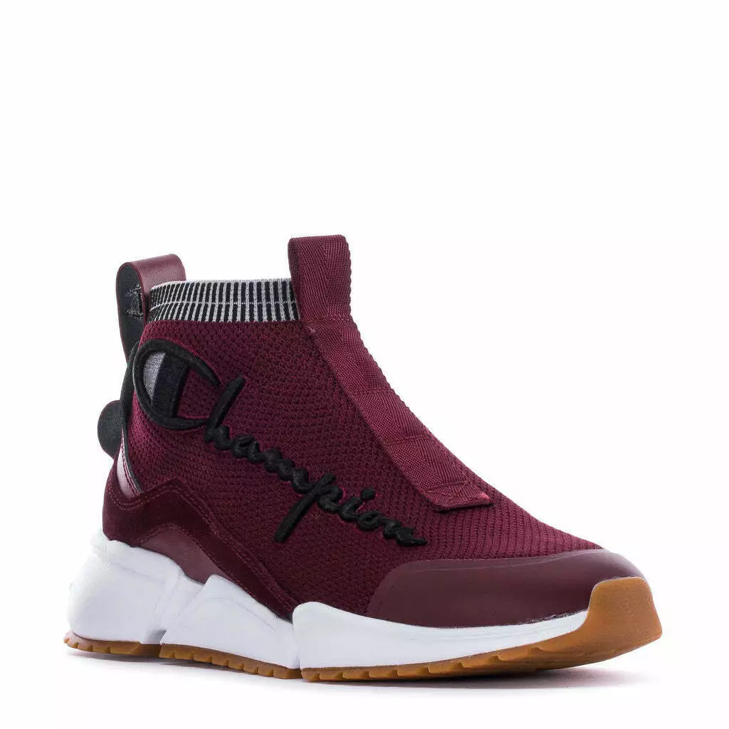 CHAMPION RF MID SLIP ON ATHLETIC SNEAKER TRAINER MEN SHOES BURGUNDY SIZE 10 NEW