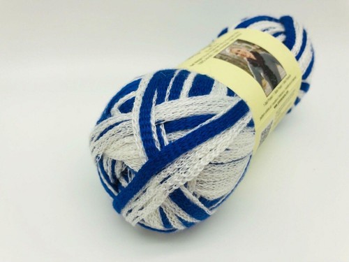 Madeja única de polietileno Premier Yarns Starbella Stripes Keep Cool azul blanco #17-07 - Imagen 7 de 7