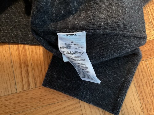 Gap Sweater Mens Medium Charcoal Gray Cotton Wool Blend Crew Neck Long Sleeve - Picture 10 of 15