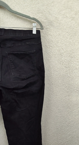 H M Women Leggings 8 Black Cotton Blend Pull On Straight Slim Fit Denim Jegging - Picture 14 of 19