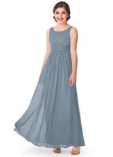 Azazie Farah Dusty Blue Size A8 Bridesmaid Dress NEW