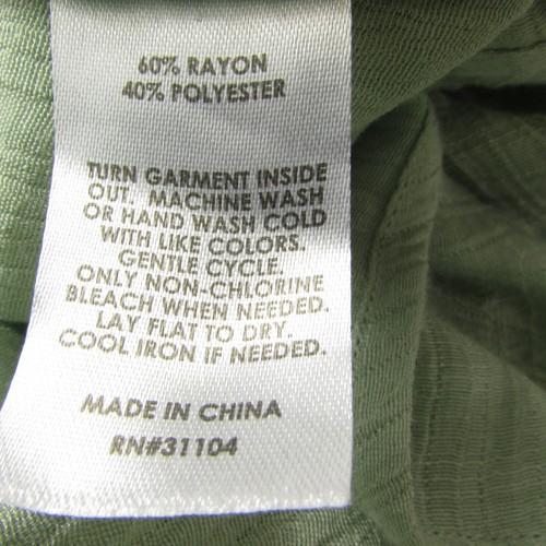 Wonderly Dewy Moss Green Blouse Size 2X Ruffled Texture Long Dolman Sleeve NEW - Picture 10 of 10
