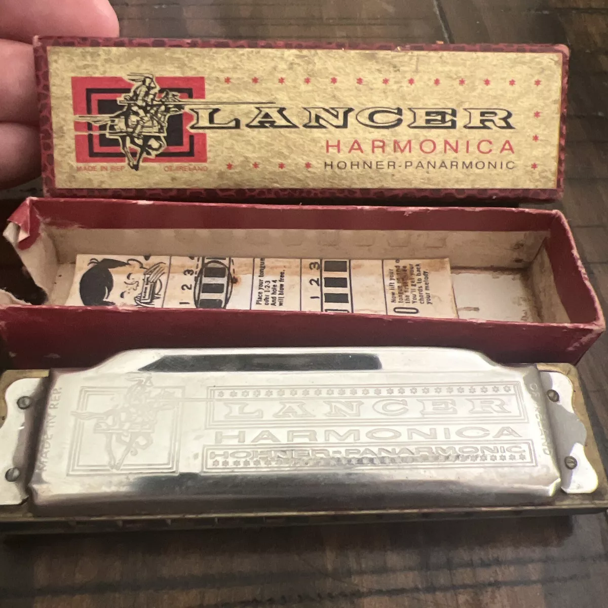 Vintage Hohner Panarmonic Made in Ireland Lancer Harmonica in Box