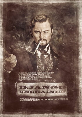 65037 Leonardo DiCaprio Quent Tarantino Django Unchain Wall Decor Print Poster