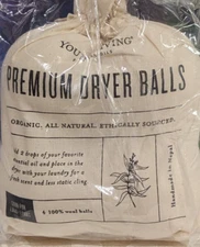 Set of 4 Wool Dryer Balls XL Organic New Zealand Natural Fabric Laundry Softener