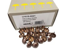 250 French Natural 16mm upholstery nails large tacks Heico H16 furniture studs