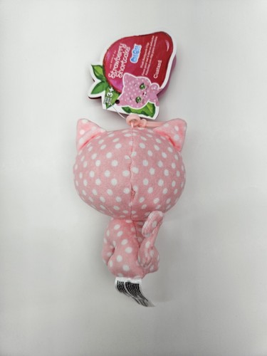 Strawberry Shortcake Custard Cat Plush Pink Backpack Clip Hanger - Picture 6 of 7