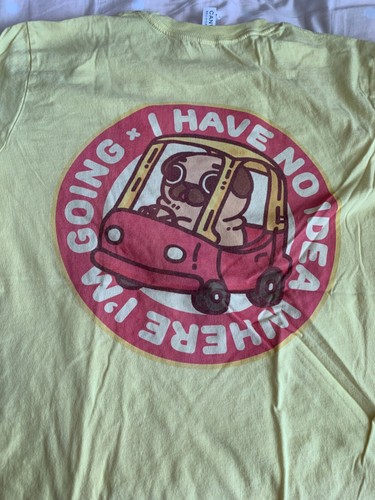 Puglie Mops: Puglie Nowhere Club gelbes T-Shirt - männlich XL (gebraucht) - Bild 4 von 5