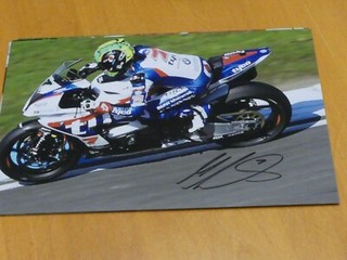MICHAEL LAVERTY TYCO BMW BSB 11 X 8 SIGNED PICTURE