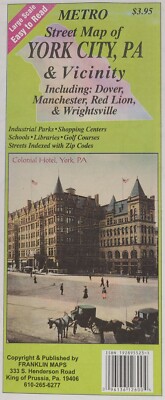 York City Vicinity, Pennsylvania Street Map by Franklin Maps