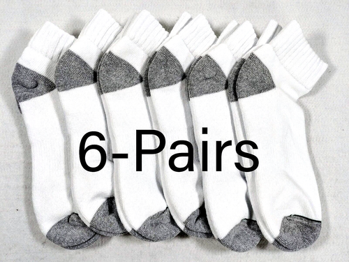 Burlington Herren Komfort Sport dicke Viertelsocken 6 Paar (Groß 6-12) weiß