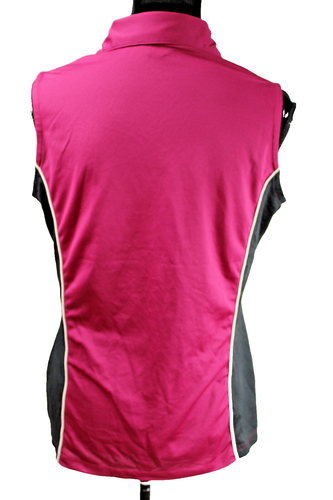 Callaway Women's Golf Sleeveless Top Purple Pullover 1/4 Button Shirt Large - Picture 3 of 7