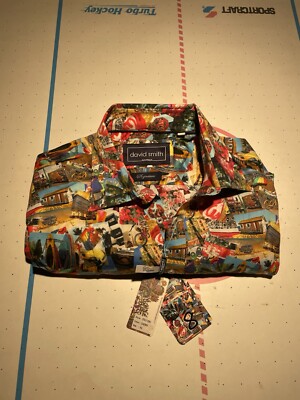 New David Smith Australia Shirt Mens Extra Large 8 Places Design FlipCuff Unique