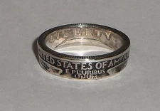US PRIDE STATE QUARTER silver  coin ring  size 4-12 display your US pride