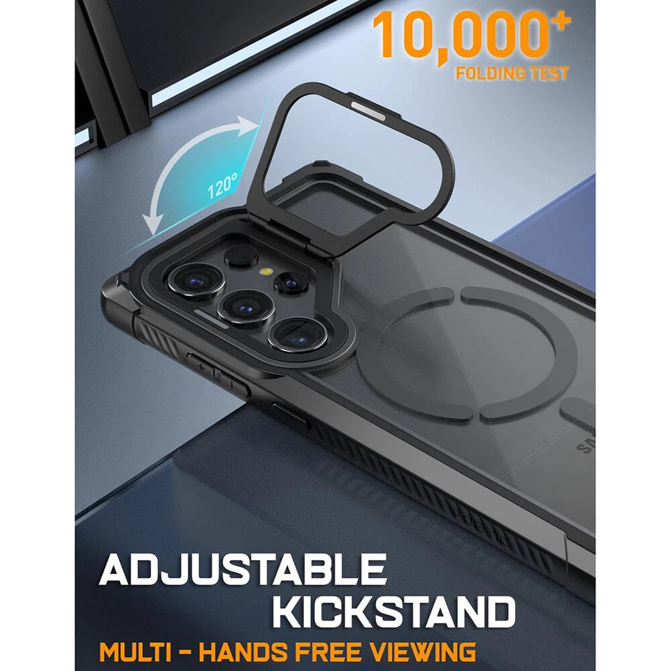 Suporte de câmera tela integrada poética S24 Plus Ultra Case para Samsung Galaxy S24 - Imagem 3 de 4