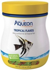 Aquarium, Aqueon Tropical Flakes Fish Food 1.02 oz 