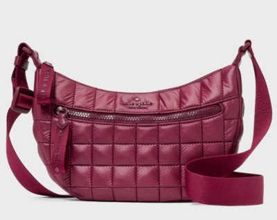 New Kate Spade Camden Quilted Large Sling Bag Blackberry Preserves