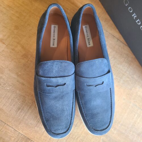 Gordon Rush blau marineblau Wildleder Penny Loafer Größe 13 NEU 201412 PARKSIDE - Bild 2 von 6