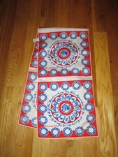Vtg Frankie Welch Qiara Bicentennial Council of Thirteen States Oblong Scarf 34"