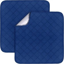 Reusable Incontinence Bed Pads 22"x21" Waterproof Non-slip Soft Underpads 2 Pack