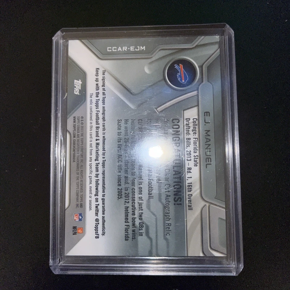 2013 Topps - Rookie Jumbo Relic #RJR-EJM EJ Manuel (MEM, RC) - Image 2 of 2