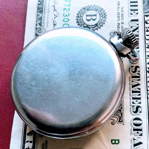 Military Men's Pocket Watch Smith Hand-wound Black Dial Analog Working Used - Picture 5 of 10