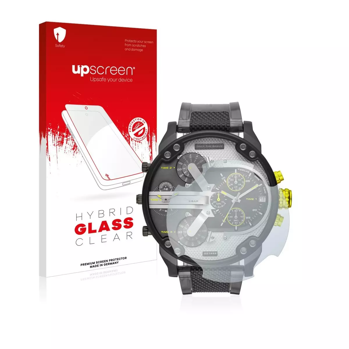 Heavy Duty Foil Protective Hybrid Glass Clear for Diesel DZ7422 Mr
