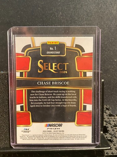 Chase Briscoe 2024 Select Silver Prizm Grandstand #1 - Picture 2 of 2
