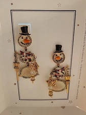 Lunch At The Ritz earrings pierced Snowman