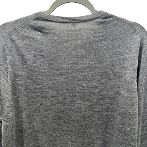 Muji Cardigan Womens Extra Large Grey 100% Wool Washable Japan Minimalist Casual - Picture 7 of 12