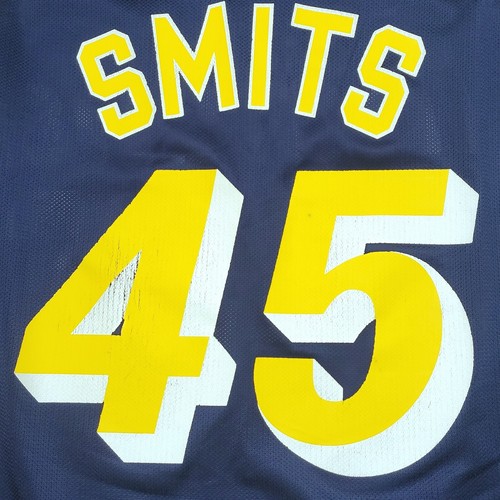 VINTAGE Champion #45 Rik Smits Indiana Pacers navy blue NBA jersey size 48 L XL - Picture 6 of 6