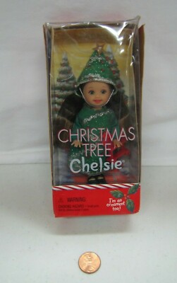 New! Mattel Barbie Doll Li'L Friends Of Kelly Christmas Tree Chelsie 2001 Club