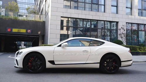 Fits Bentley Continental GT Side Skirts Real Carbon Fiber Extension Lip Splitter - Picture 7 of 23