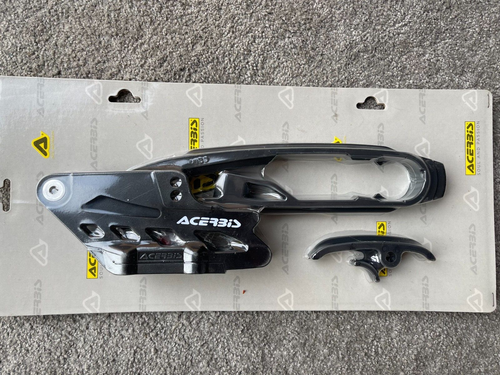 KTM SXF 250 350 450 2011-2015 ACERBIS CHAIN BLOCK GUIDE SLIPPER SLIDER SET BLACK - 第 1/2 張圖片