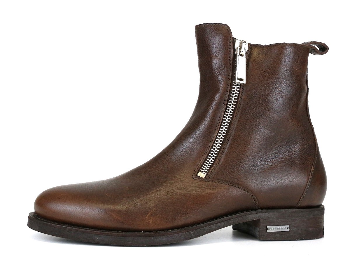 【送料&関税込】Dsquared2 Boots With Heel DSQUARED2 Black Leather High Heel Boots Italy 36 new in box