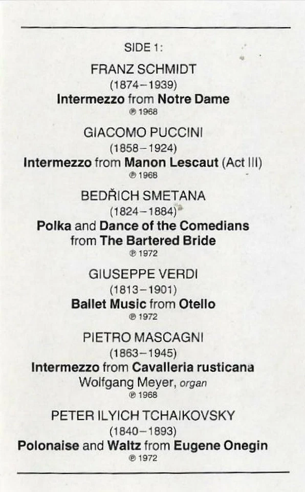 Karajan ‎Opera Intermezzi And Ballet Music CASSETTE ALBUM DG WALKMAN BERLIN PHIL - Image 3 of 4