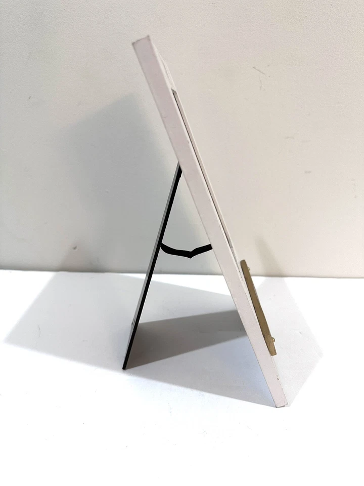 Mr & Mrs Wedding Photo Frame White Wood Picture Frame Newlywed Farmhouse - Image 2 of 4