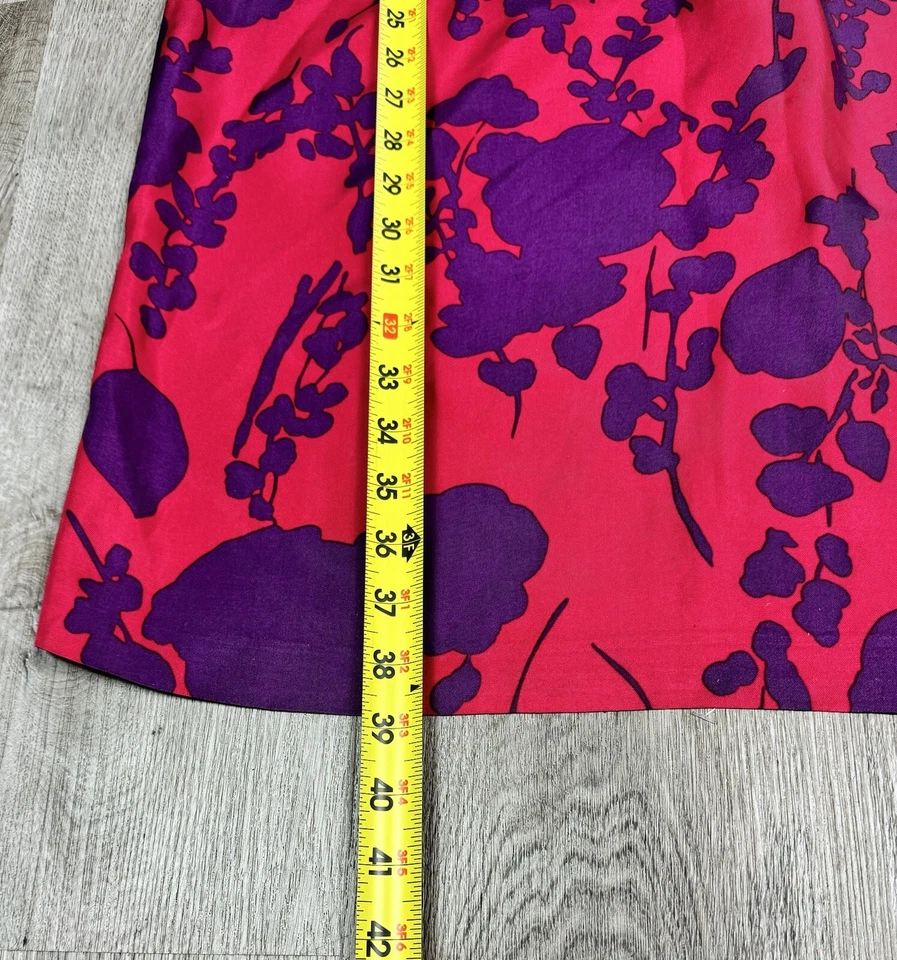 Vestido BODEN para mujer 6R floral manga gorra 100 % seda funda cremallera lateral Foto 4 de 4