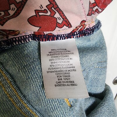 Keith Haring Alice + Olivia Patch Jeans Byron Cropped Embroidery