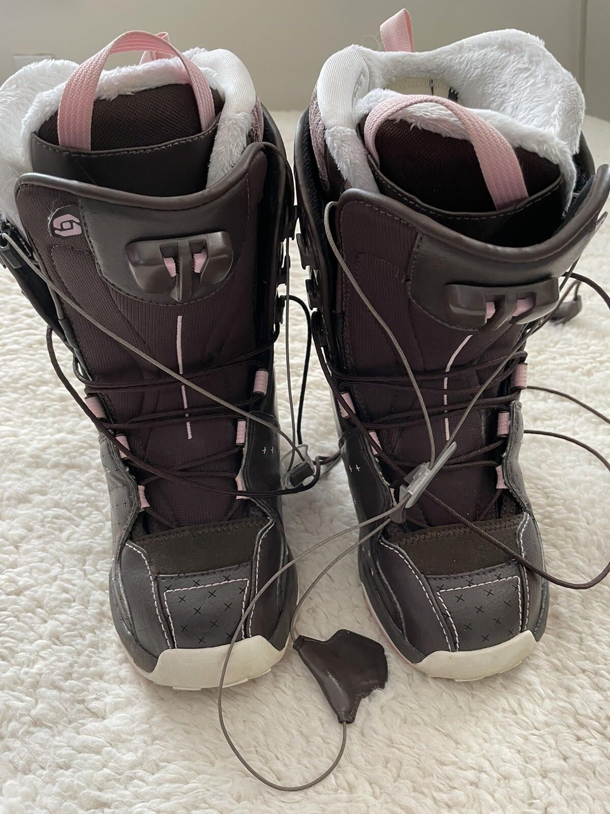 Stivali da snowboard SALOMON F20 da donna taglia US 5 1 2 marrone