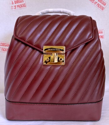 MICHAEL KORS ROSE MEDIUM MERLOT VEGAN LEATHER