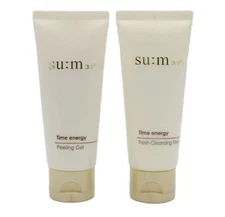 su:m37 Time Energy Peeling Gel Special Set 2 Items Cleansing Foam Gel K-Beauty