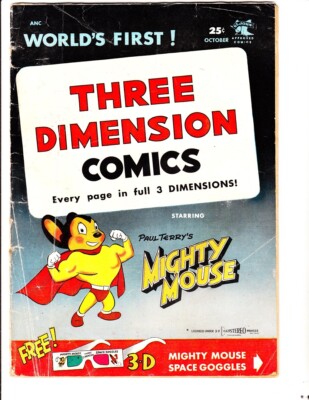 Three Dimension Comics 1 (1953): with Mighty Mouse: FREE to combine- in Good-