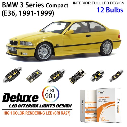 Kit de 12 bombillas LED interiores para BMW Serie 3 E36 hatchback compacto - Imagen 1 de 9