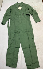 New Twill Jumpsuit Womens 4 Button Up Long Sleeve Belted Collared Green S75