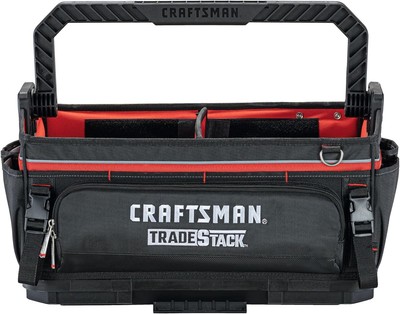 CRAFTSMAN TRADESTACK System Tool Bag, Heavy Duty Open Mouth Tool Tote, Waterproo