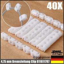 40x Bremsleitung Halter Bremsleitung Clip für 4,75 mm Bremsschlauch 811611797