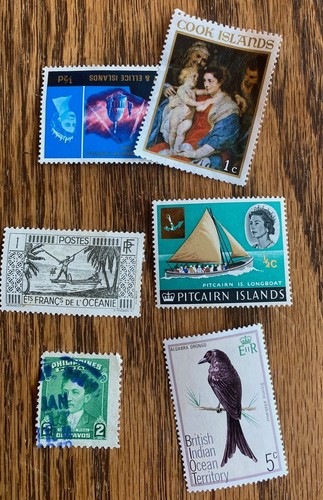 PAZIFIK & INDISCHE OZEANINSELN BRIEFMARKEN LOT - 1 5 BRIEFMARKEN - GEBRAUCHT - NACHLASSFUND - Bild 3 von 6