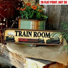 Vintage Train Room Metal Signs Retro Home Wall Art Decor Railway Lover/Man Cave
